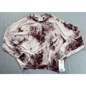 Sage Collective Tie Dye Long Sleeve Sweatshirt, Top In Oxblood Size S NWT!